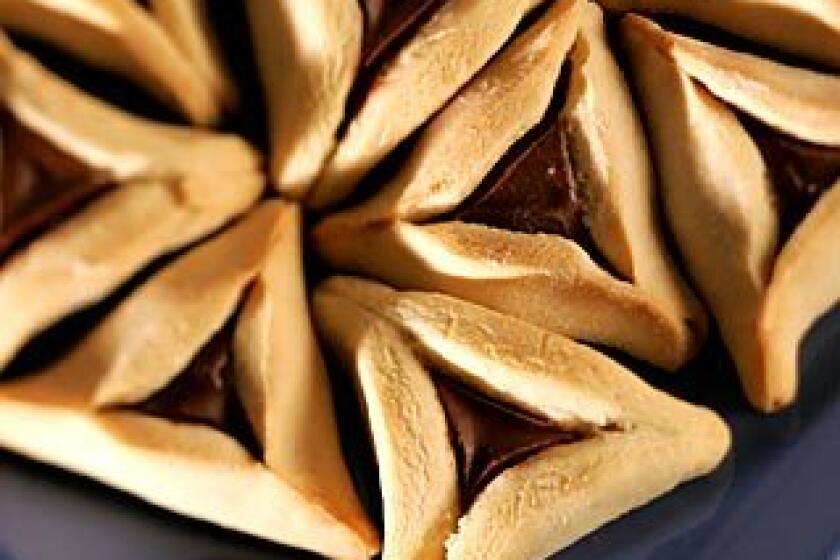 One of the most important customs of the Jewish festival of Purim is giving the gift of food, such as cookies filled with Nutella.