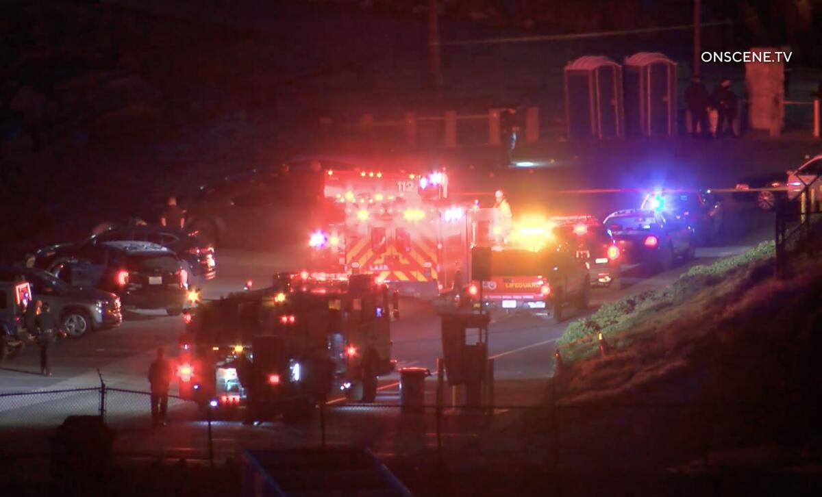 A shooting took place in the parking lot or beach area of White Point Beach.