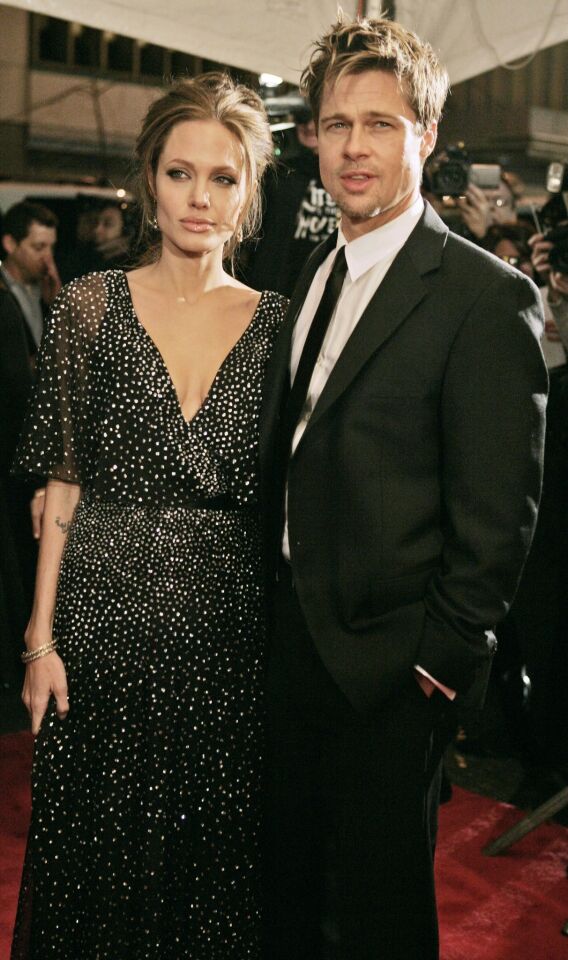 Angelina Jolie and Brad Pitt arrive at the world premiere of "The Good Shepherd" on Dec. 11, 2006, in New York.