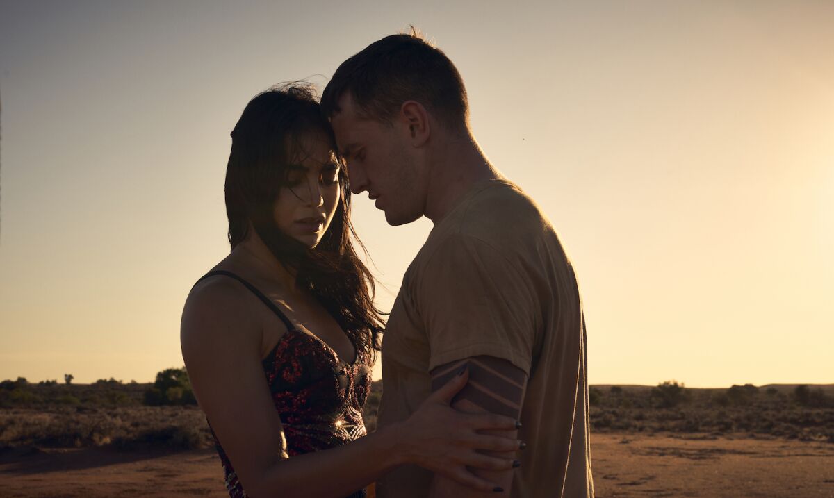 Melissa Barrera and Paul Mescal in the movie "Carmen."