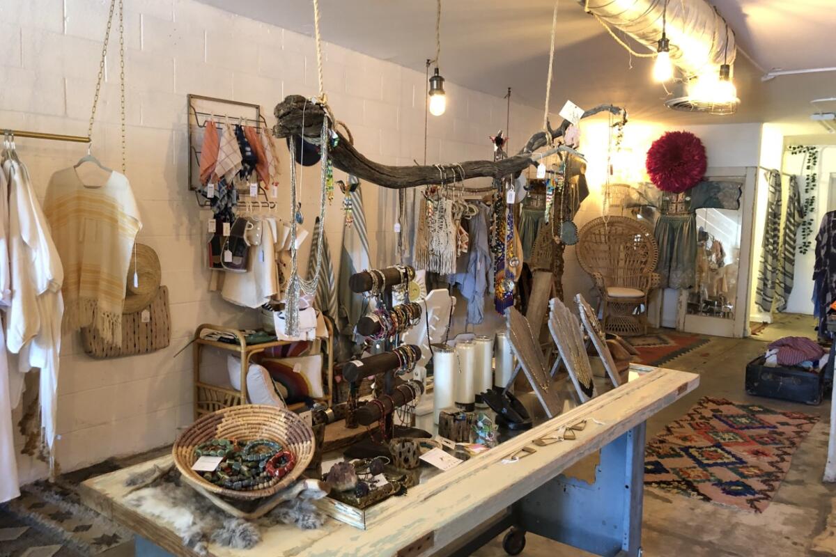 Clothing, jewelry on display in Desert Omen 