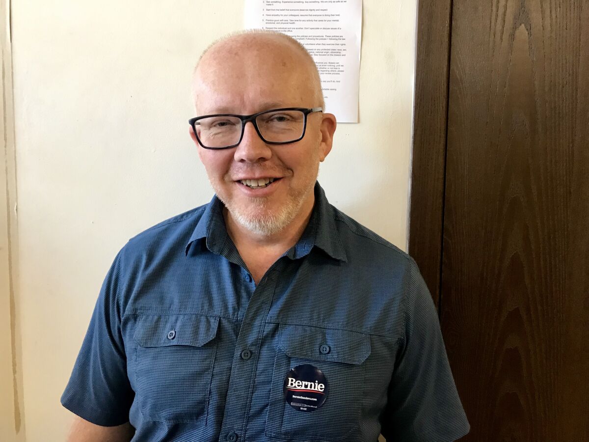 Robert Fraass backed Bernie Sanders in 2016 but right now he's shopping among Democratic candidates.