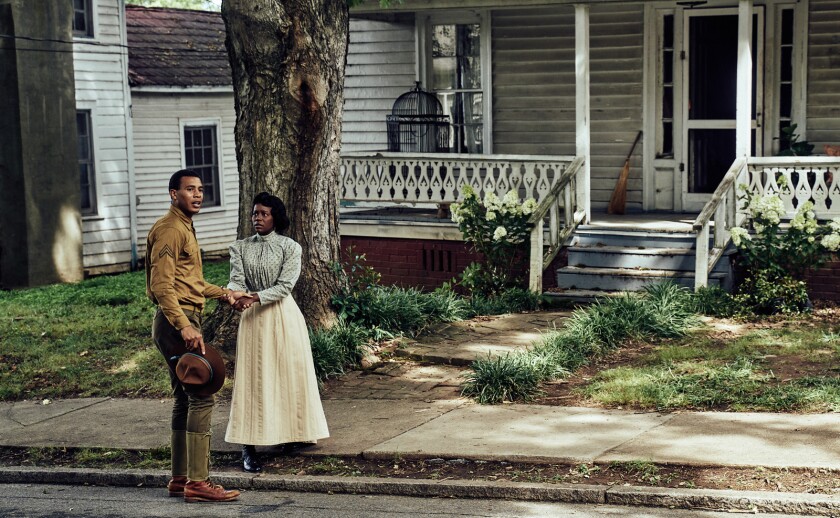 Trai Byers and Aja Naomi King in the movie "The 24th."