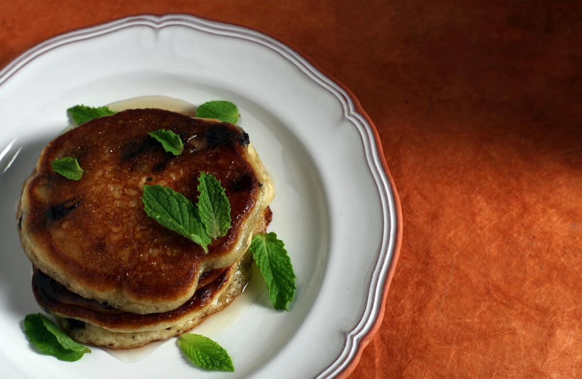 What sets these pancakes apart is a touch of olive oil -- rich and fruity.