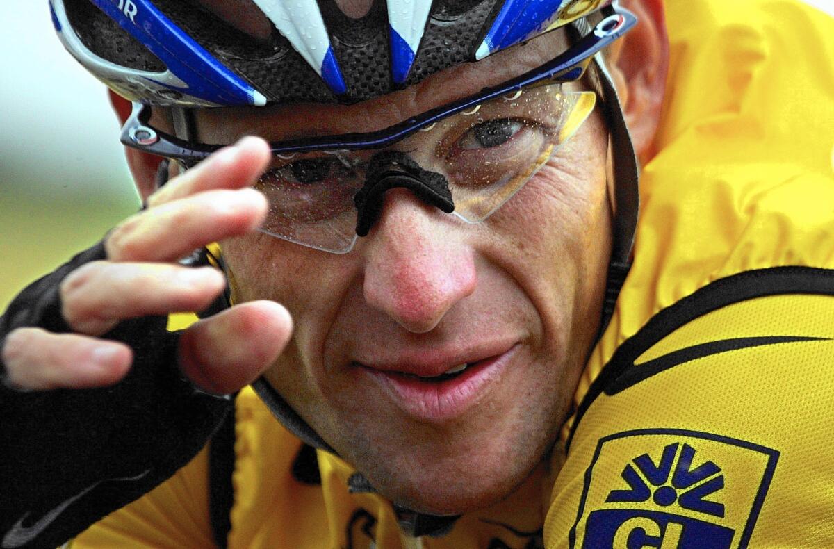 Lance Armstrong during the fifth stage of the 2004 Tour de France.