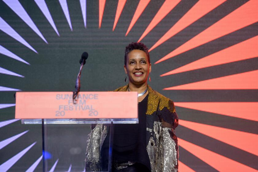 PARK CITY, UTAH - FEBRUARY 01: Tabitha Jackson speaks onstage at the 2020 Sundance Film Festival - Awards Night Ceremony at Basin Recreation Yoga Studio on February 01, 2020 in Park City, Utah. (Photo by Matt Winkelmeyer/Getty Images)