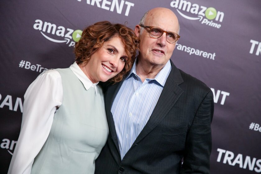 Jill Soloway, left, and Jeffrey Tambor arrives at the "Transparent" Q&A Screening at the Directors Guild of America Theater on June 1 in Los Angeles.