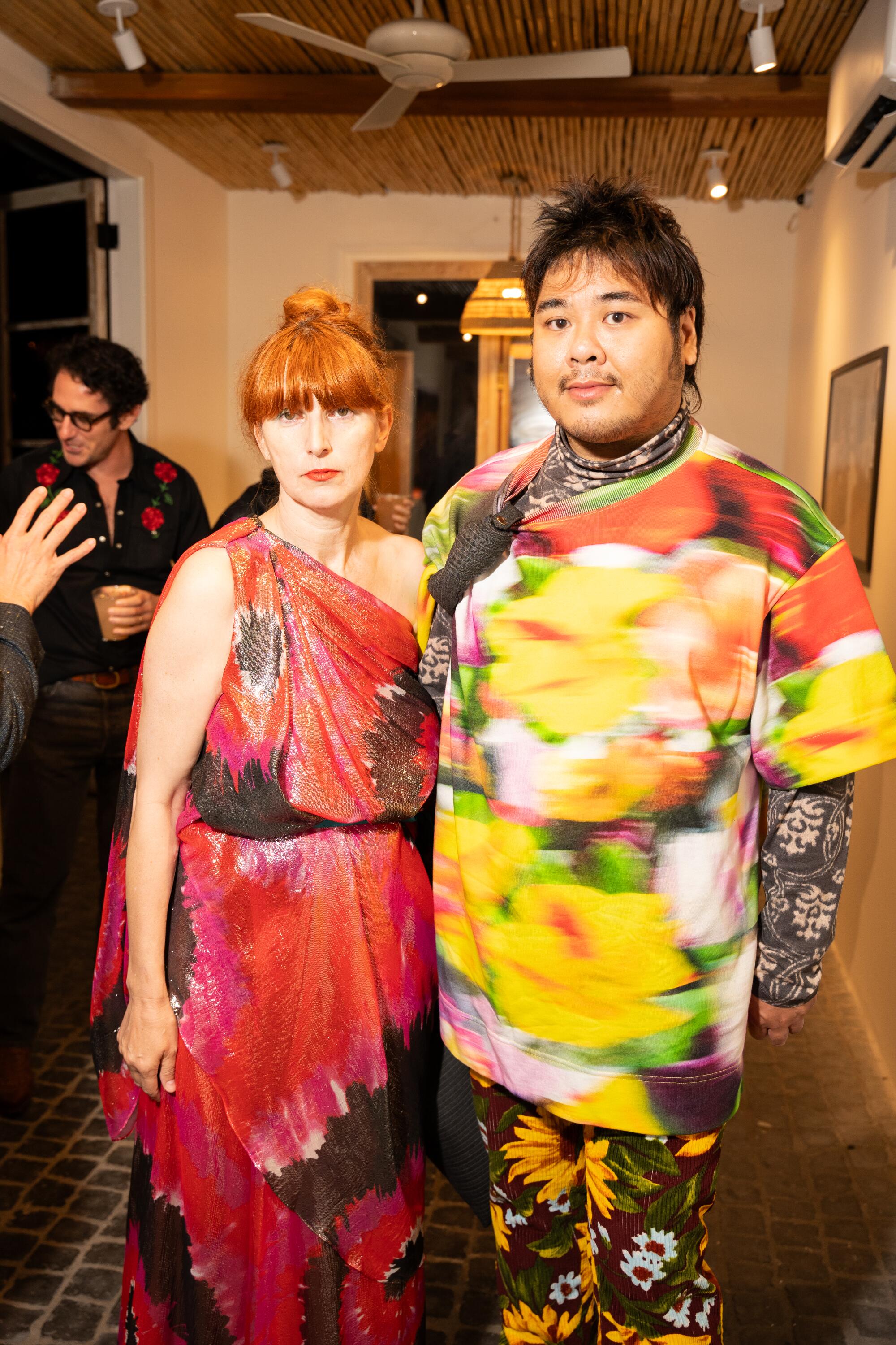 Editor Jules Wood (left) and BJ Panda Bear, fashion director of Reserved magazine.