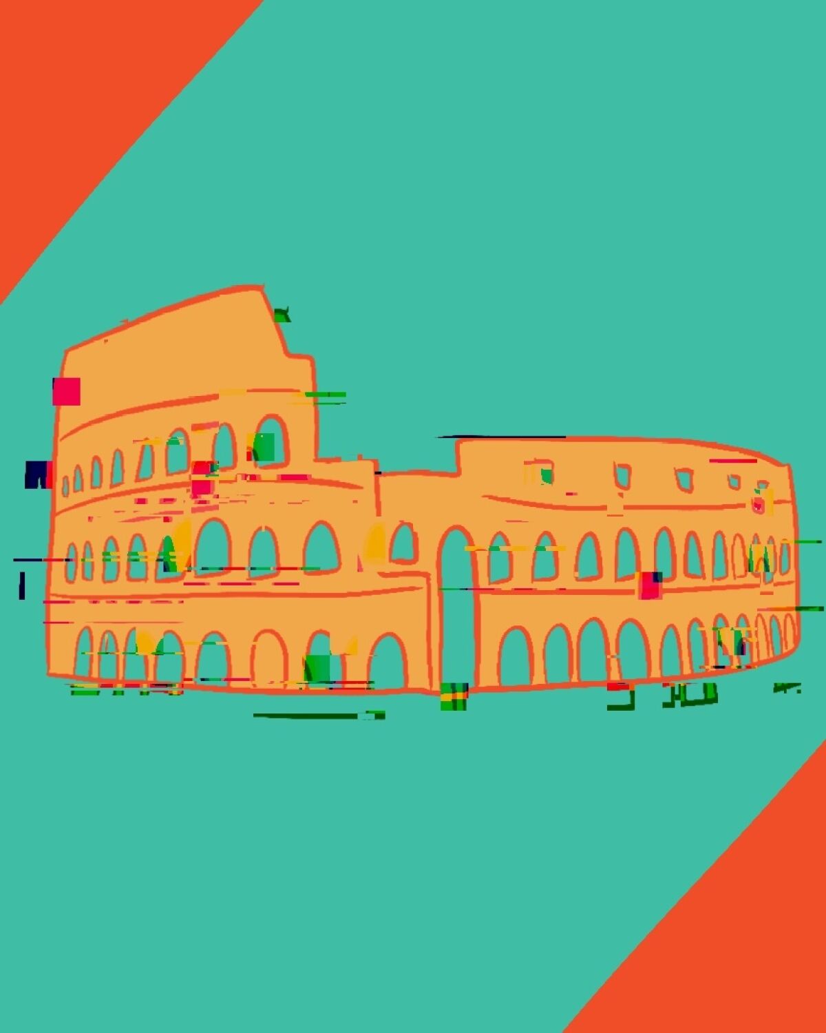 Illustration of the Colosseum in Rome