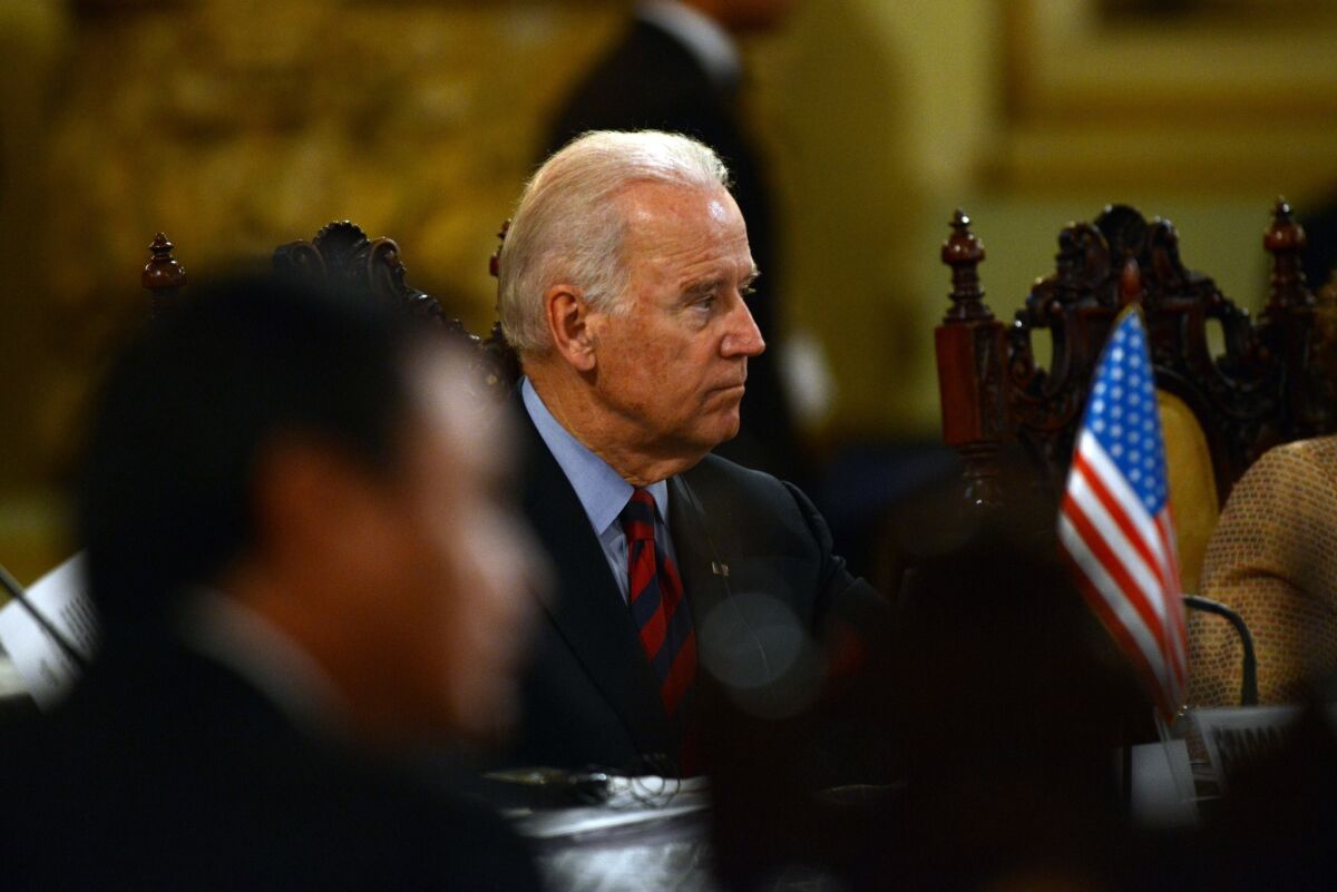 Vice President Joe Biden attends a bilateral meeting at the Culture Palace in Guatemala City to develop proposals to stem the flow of unlawful migration to the U.S.