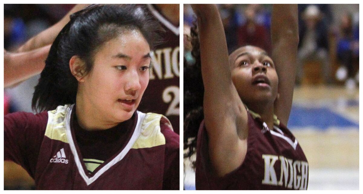 The Bishop's School's Renee Chong (left) and Angie Robles are nominated for the McDonald’s All American Games.