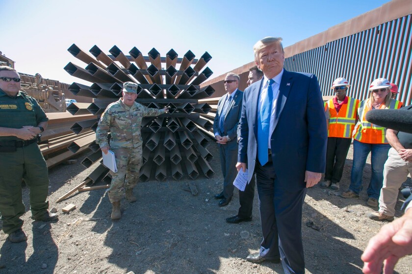 President Trump tours border fence project in San Diego