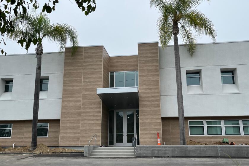 The San Dieguito Union High School District office building on Encinitas Boulevard that is being refreshed.