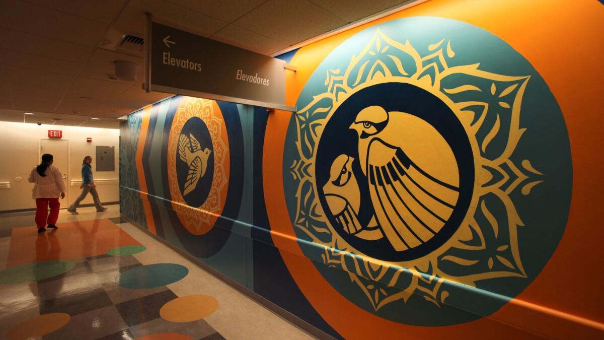 A mural at Los Angeles County-USC Medical Center.