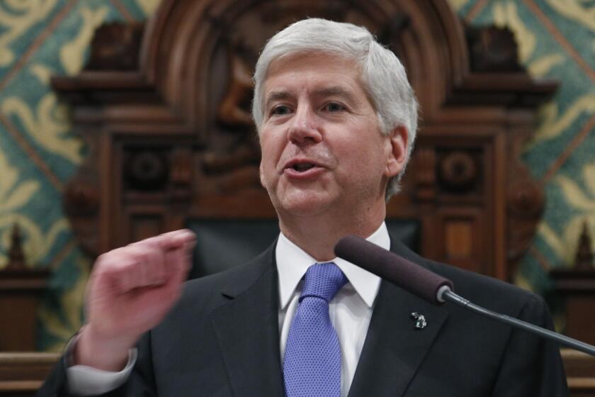 Michigan Gov. Rick Snyder says, "Our nation's highest court will decide" the issue of same-sex marriage.