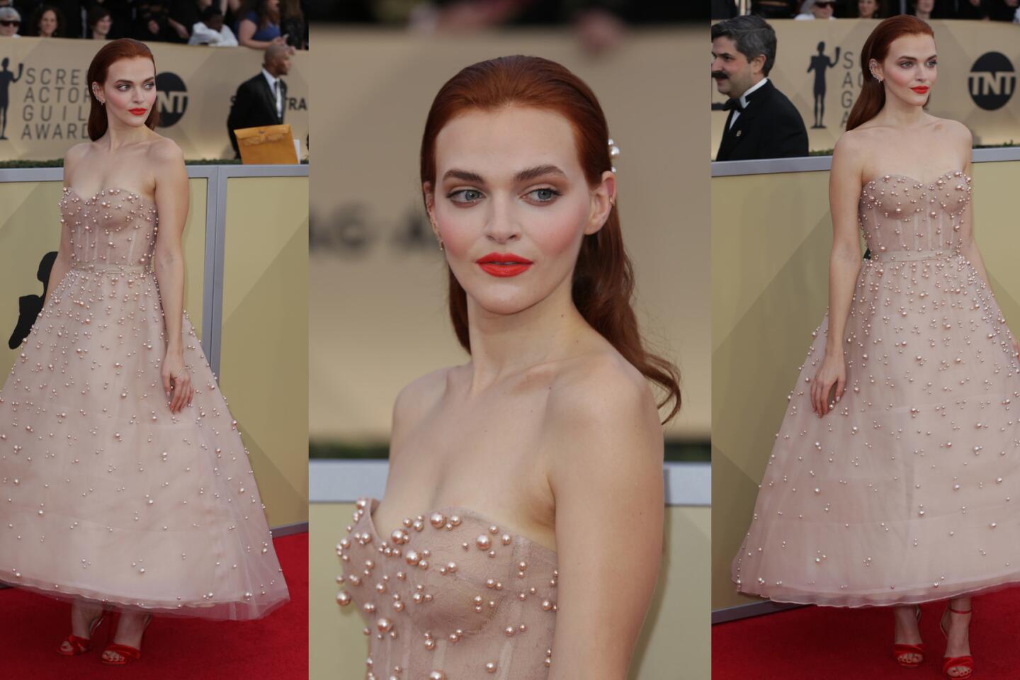 The pink dress Millie Bobby Brown at the SAG Awards 2018