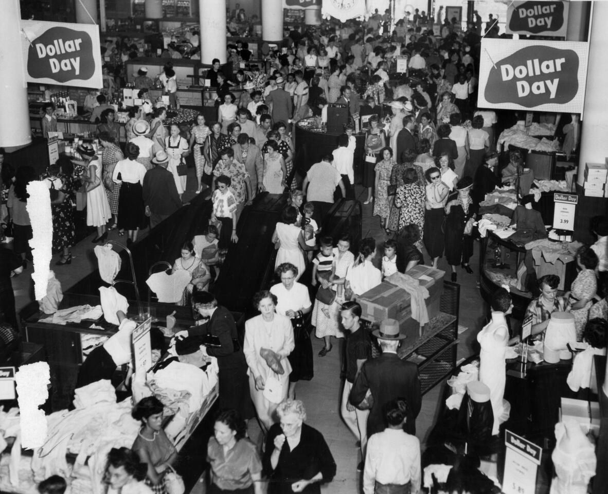 This photo of a downtown department store appeared in the Sept. 6, 1952, Los Angeles Times.