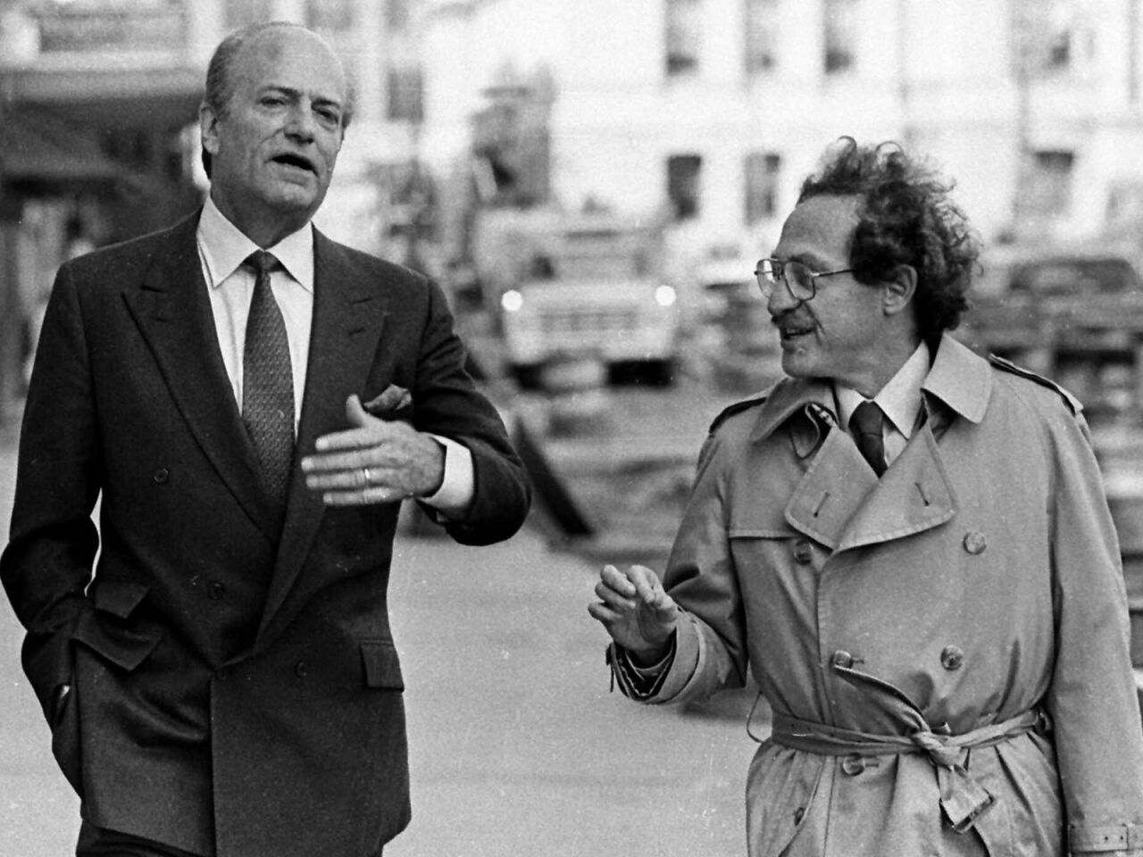 Danish-born socialite Claus von Bulow, left, shown with attorney Alan Dershowitz in April 1985, was convicted in 1982 and then acquitted three years later on two counts of attempting to murder his American heiress wife, Sunny, with injections of insulin. The high-profile case has been called one of the most sensational courtroom dramas in modern U.S. history. He was 92.