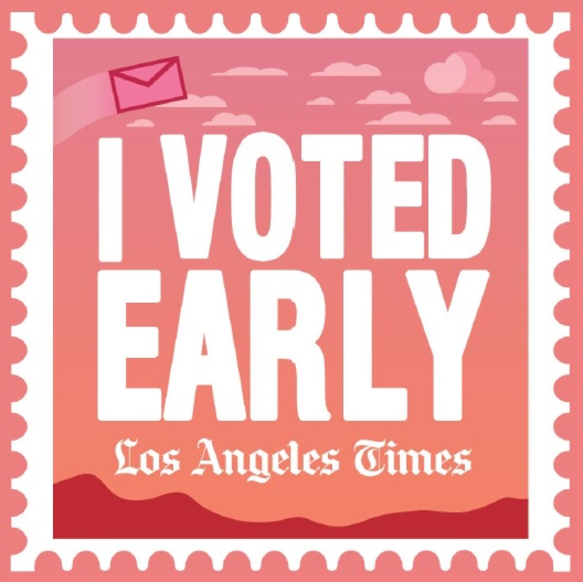 The “I Voted Early” sticker will appear on the cover of the Calendar section on Sunday, Oct. 11.
