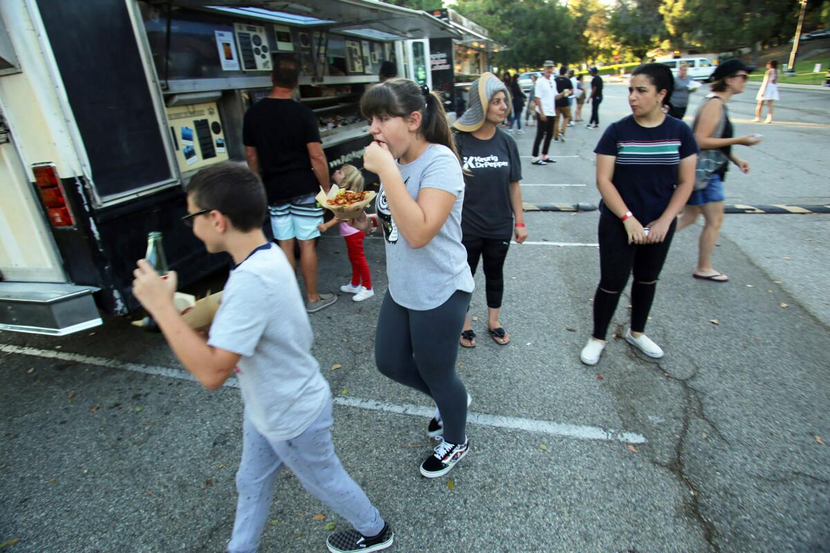 A variety of food trucks were available before the screening of Disney's "Beauty and the Beast" during a recent "Street Food Cinema" event at Brand Park.