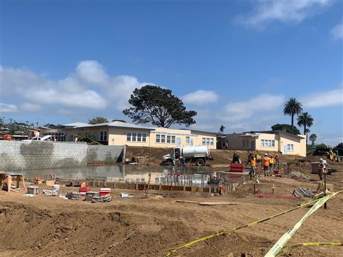 Construction continues on the Cardiff School rebuild.