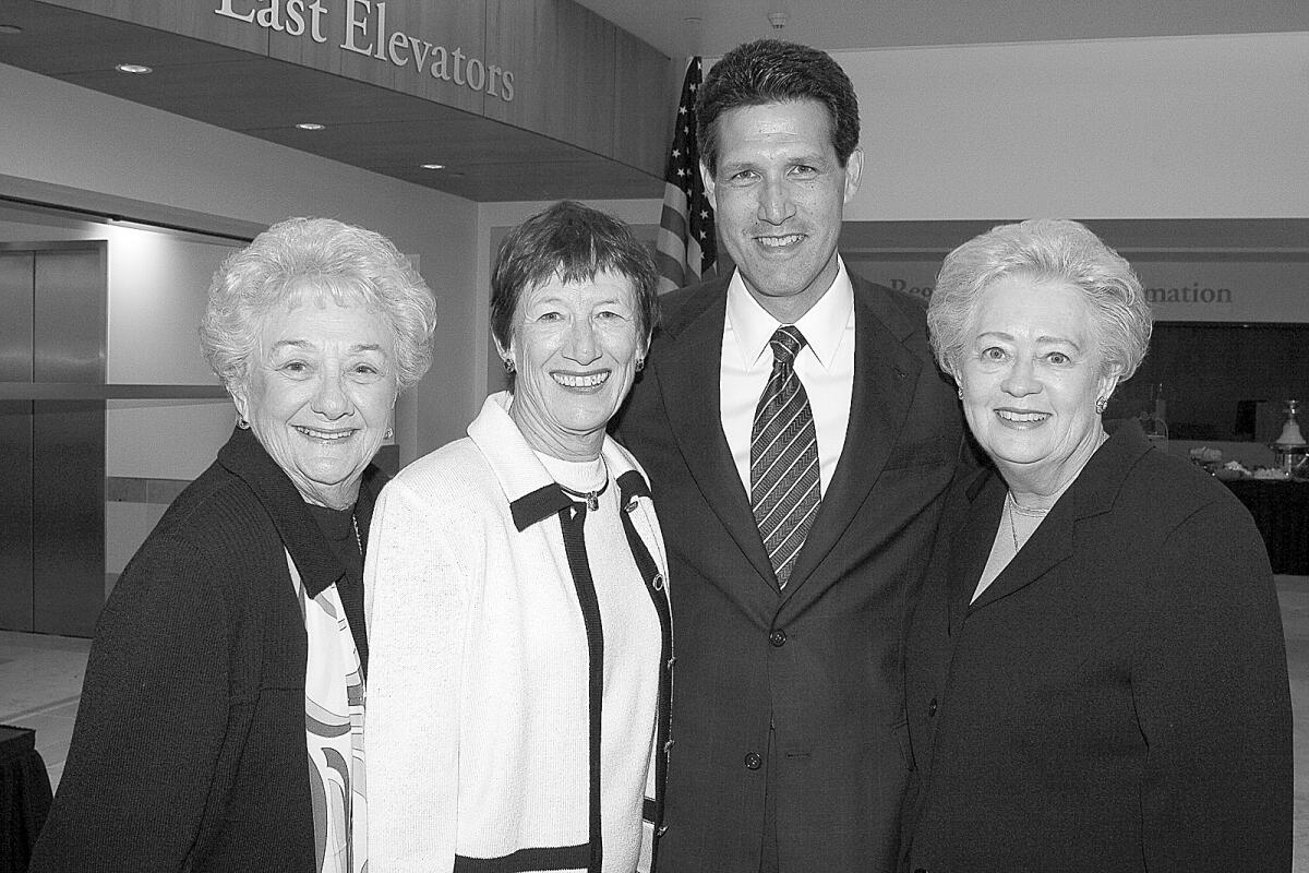 Arden Flamson, from left, Ginny Ueberroth, Hoag CEO and President Richard Afable and Sandy Sewell.