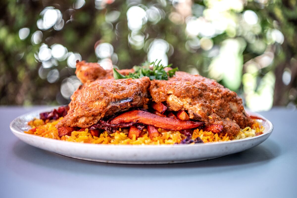 Somali chicken and tice and Kenyan coconut Tilapia