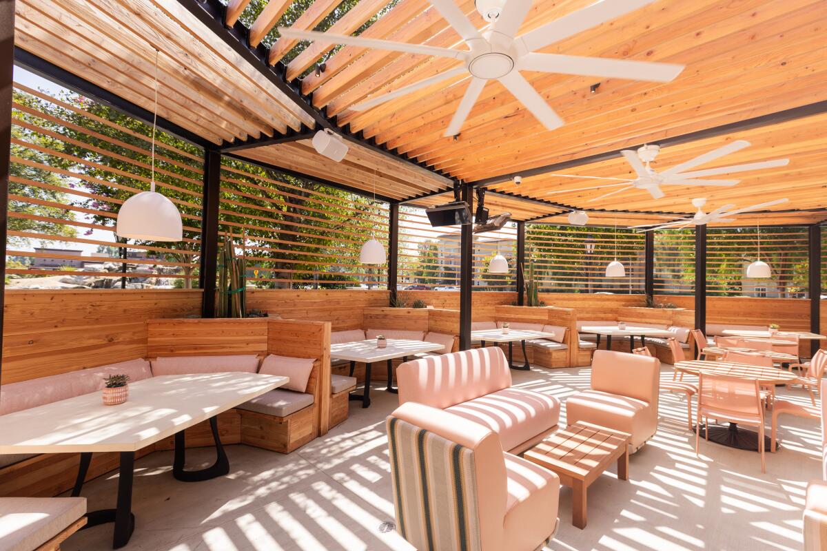 The patio area at Madre Oaxacan Restaurant and Mezcaleria