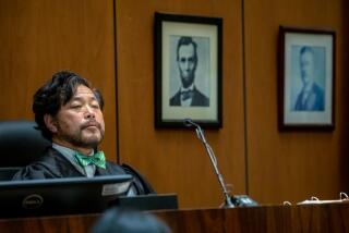 LOS ANGELES, CA - APRIL 25: Superior Court Judge Sam Ohta found defendants Heather Barron and Kareem Ernesto Leiva guilty in Anthony Avalos murder case, sentenced both of them to life without the possibility of parole at Dept. 108, Clara Shortridge Foltz Criminal Justice Center on Tuesday, April 25, 2023 in Los Angeles, CA. (Irfan Khan / Los Angeles Times)