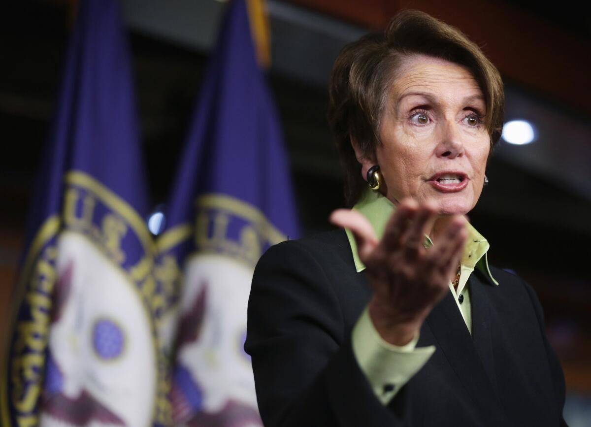 House Minority Leader Nancy Pelosi supports raising the federal minimum wage.