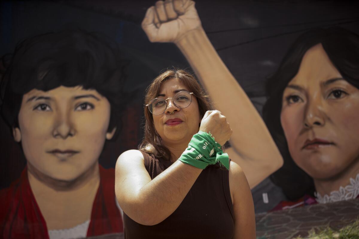La activista por el derecho al aborto, Paulina Córdoba, integrante de la organización La Campamenta, 