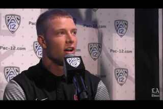 Christian McCaffrey talks at Pac-12 media day