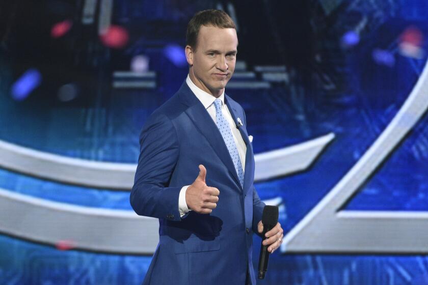 Host Peyton Manning delivered a series of sharp one-liners during the ESPY Awards ceremony.