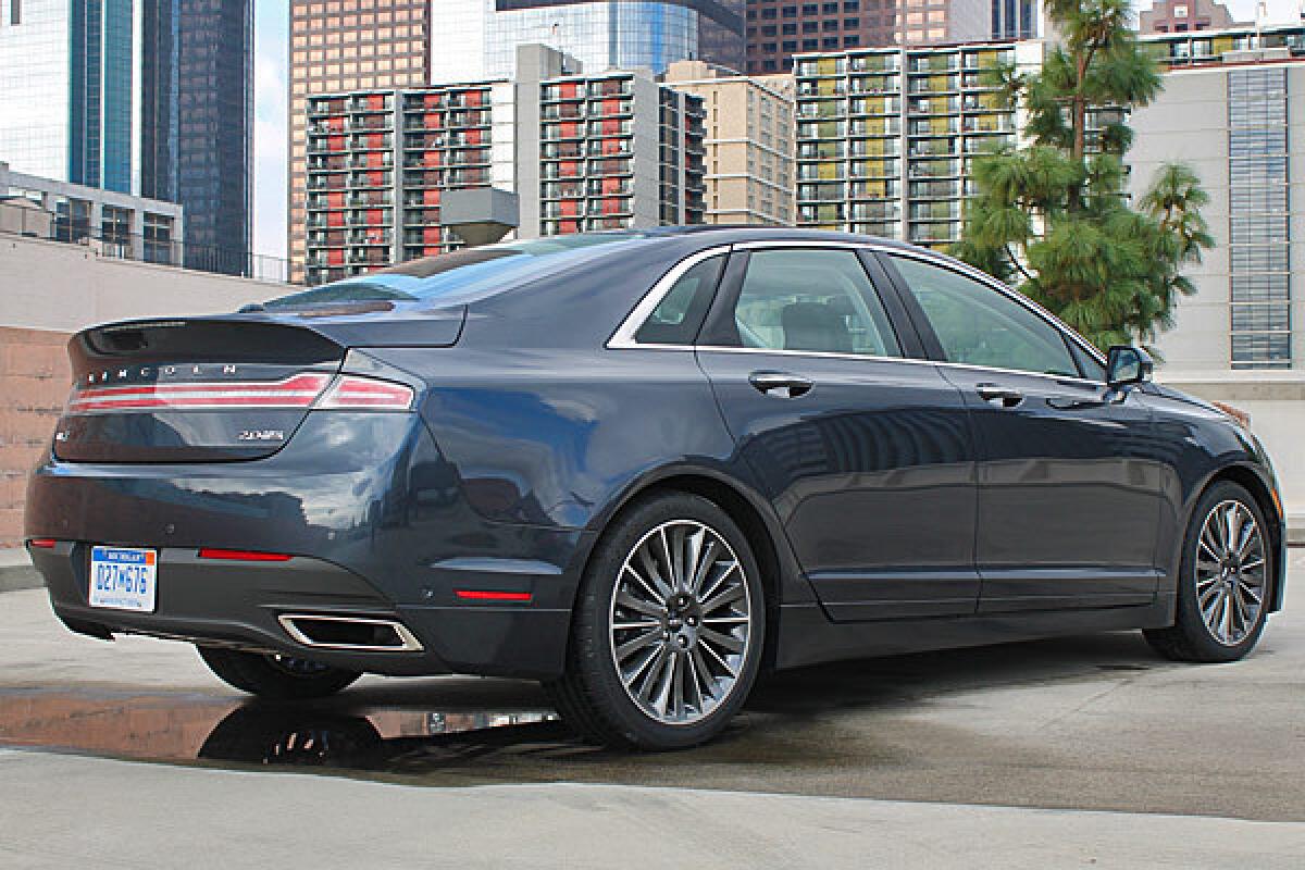 The Times is testing this 2013 Lincoln MKZ. Like the model tested by Edmunds.com, this test car came with high-performance tires only a fraction of buyers will get.