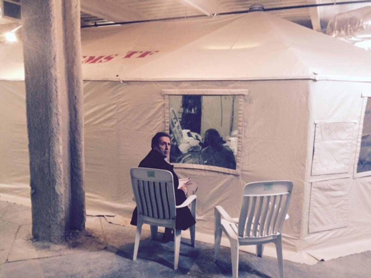 The isolation tent where Ebola nurse Kaci Hickox was quarantined in New Jersey before returning to Maine.