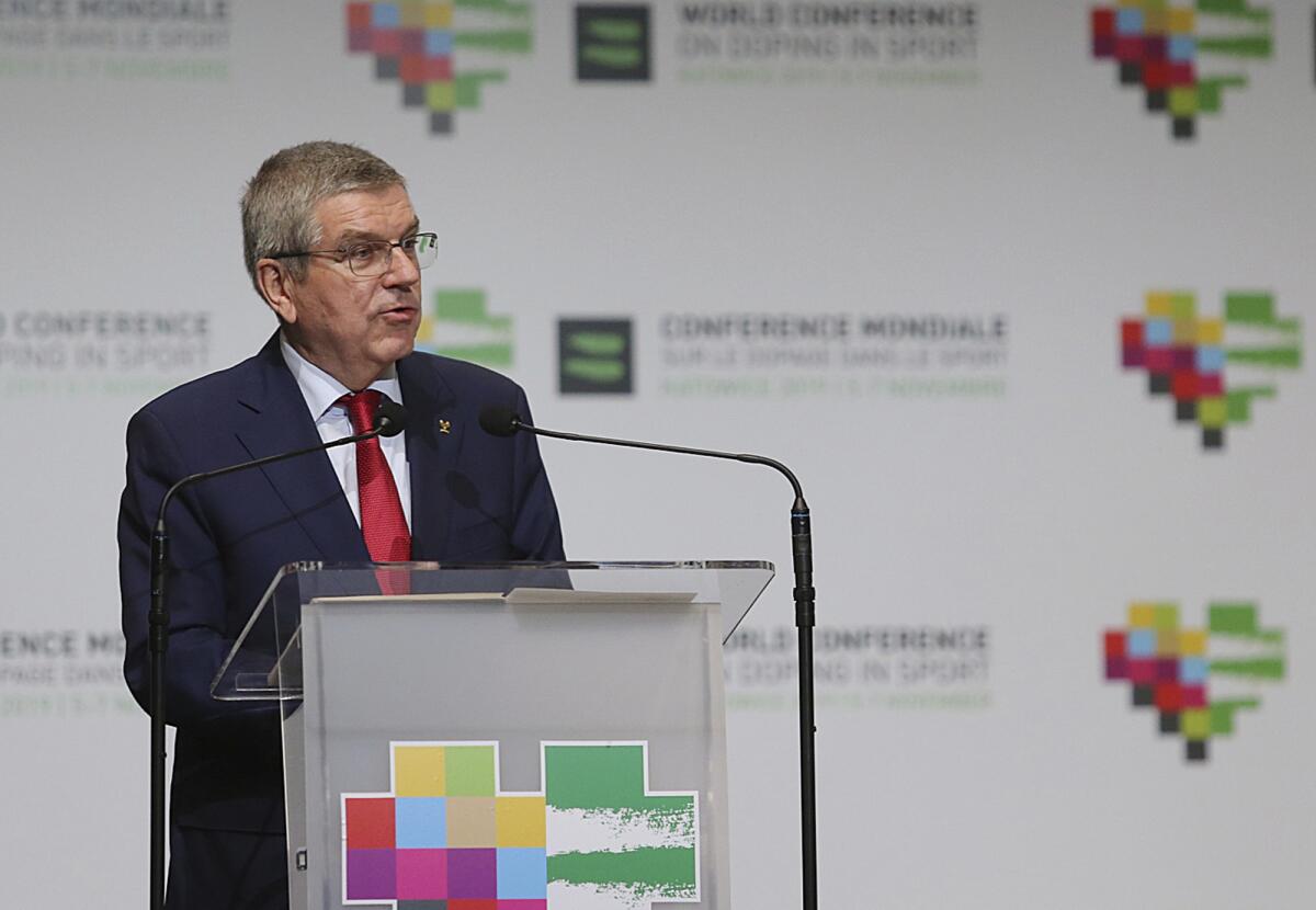 International Olympic Committee President Thomas Bach