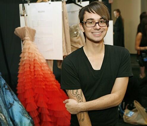 "Project Runway" winner Christian Siriano before his spring 2010 show hits the runway.