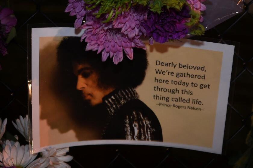 Messages left by fans outside Prince's Paisley Park compound in Minnesota on Thursday.