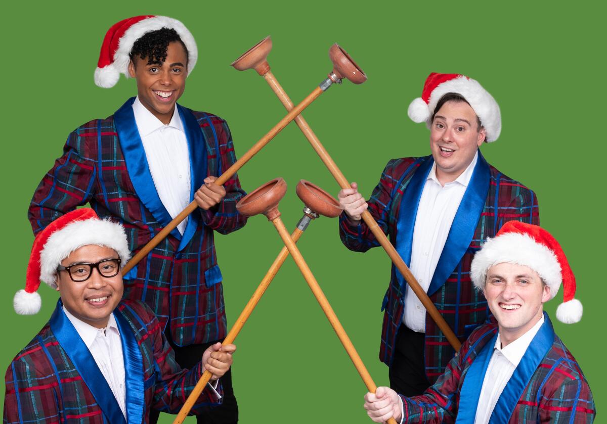 San Diego Musical Theatre's "Plaid Tidings" cast.
