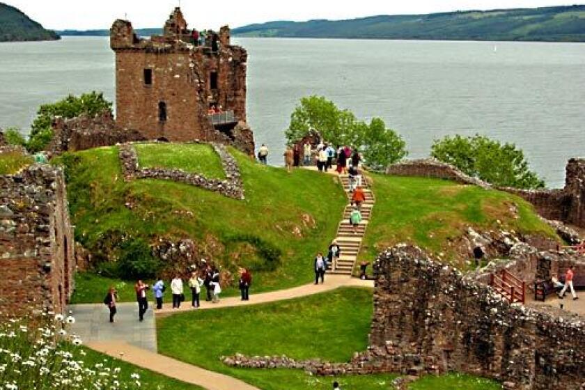 The ruins of Urquhart Castle perch on a rocky promontory above Loch Ness. Most Nessie sightings occur near the ancient stronghold. When not on the trail of the Loch Ness Monster, many visitors travel a different trail, one involving Scotch whiskey.
