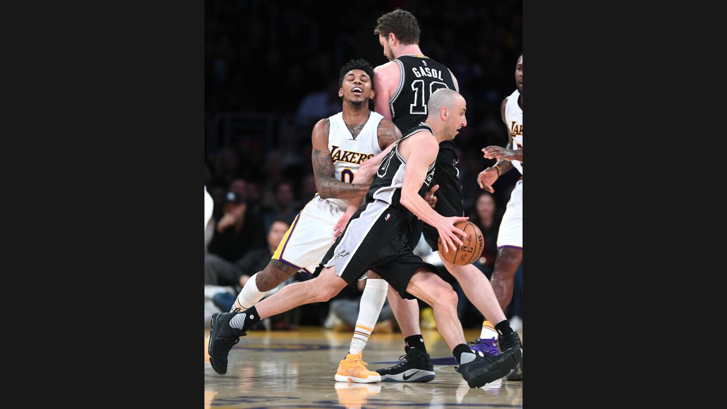 Paul Gasol, Nick Young, Manu Ginobili