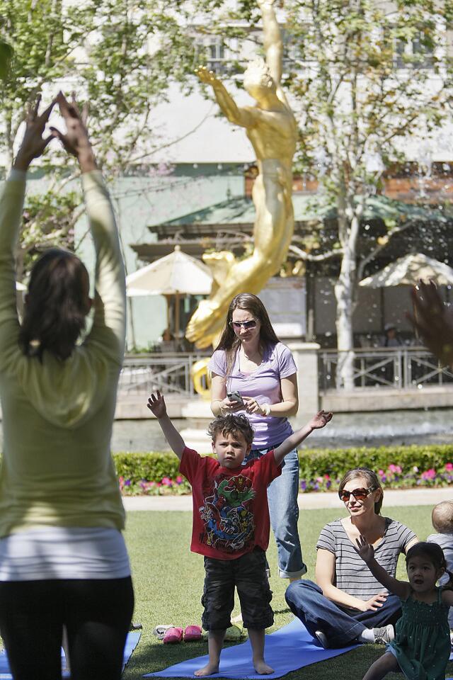 Photo Gallery: Children's yoga class at Americana at Brand