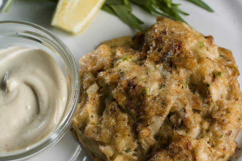 Soft and tender. Recipe: Maryland-style crab cakes