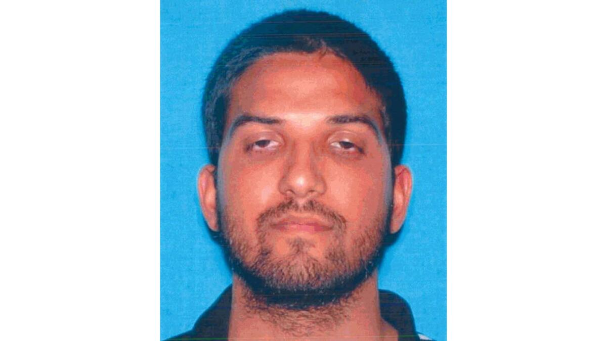 A DMV handout photo of Syed Rizwan Farook, whom authorities have identified as one of two shooters who killed 14 and wounded 21 at a workplace holiday party in San Bernardino.
