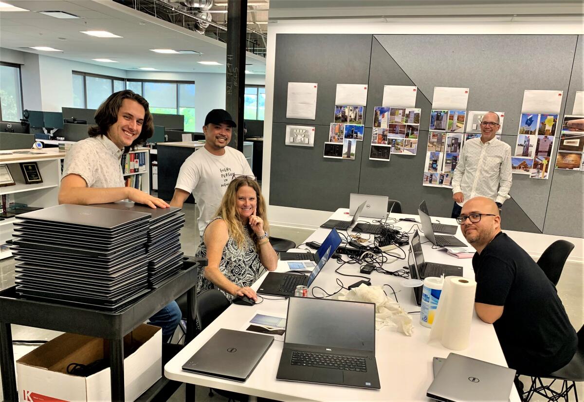 Employees of Irvine-based firm LPA refurbished 50 decommissioned laptops for use by OCC architecture students in 2021-22.
