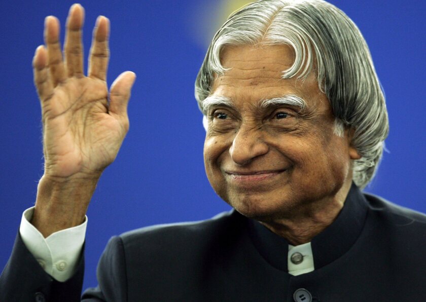 Then-Indian President APJ Abdul Kalam in 2007 during his visit to the European parliament in Strasbourg, France.