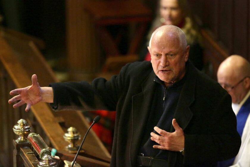 British actor Steven Berkoff was to have appeared in a revival of Harold Pinter's "The Birthday Party" at the Geffen Playhouse.