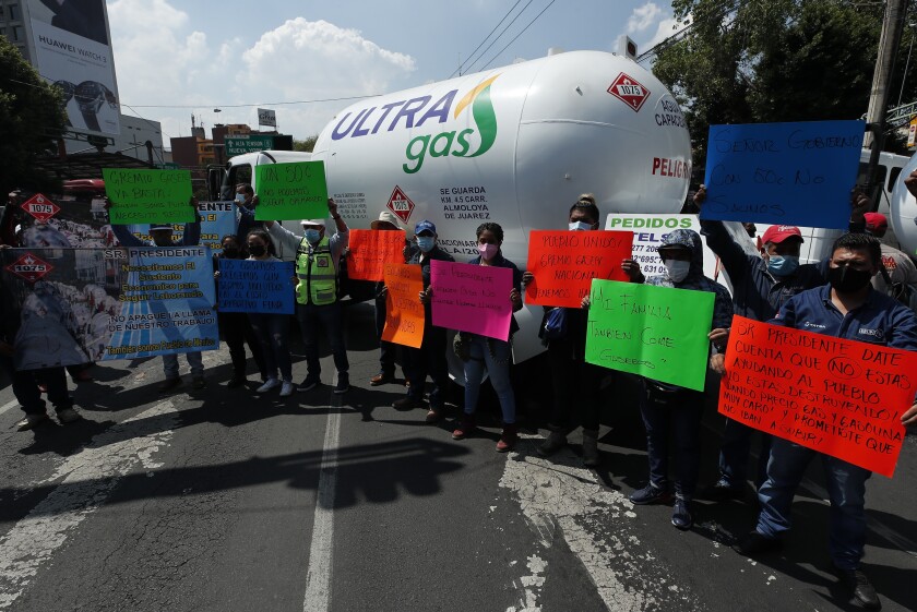 Gaseros de México protestan con un paro contra precios y medidas del Gobierno