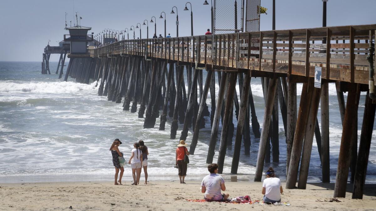 In this 2017 file photo, visitors relax along the Imperial Beach Pier.