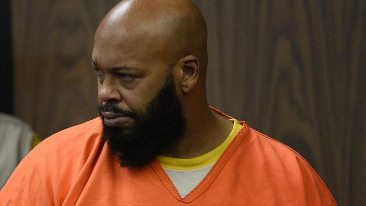 Marion "Suge" Knight appears in court for his arraignment in Compton.